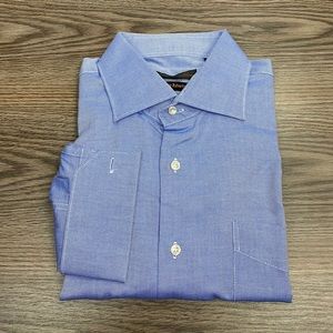 Tiglio Luxe Blue Royal Oxford Shirt 17.5 34/35